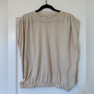 Pilcro Anthropologie Bubble Hem Muscle Tee